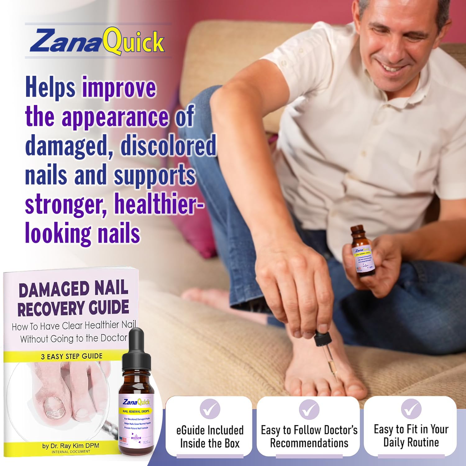 ZanaQuick application tip drops demonstrating daily use.