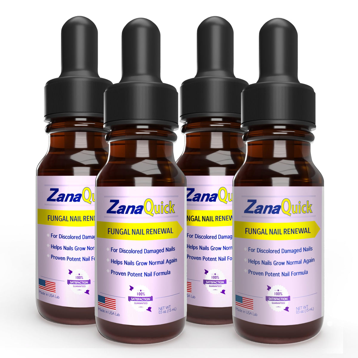 ZanaQuick toenail drops bottle for easy at-home nail care.