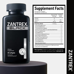 Zantrex Black bottle pour showing daily intake with water