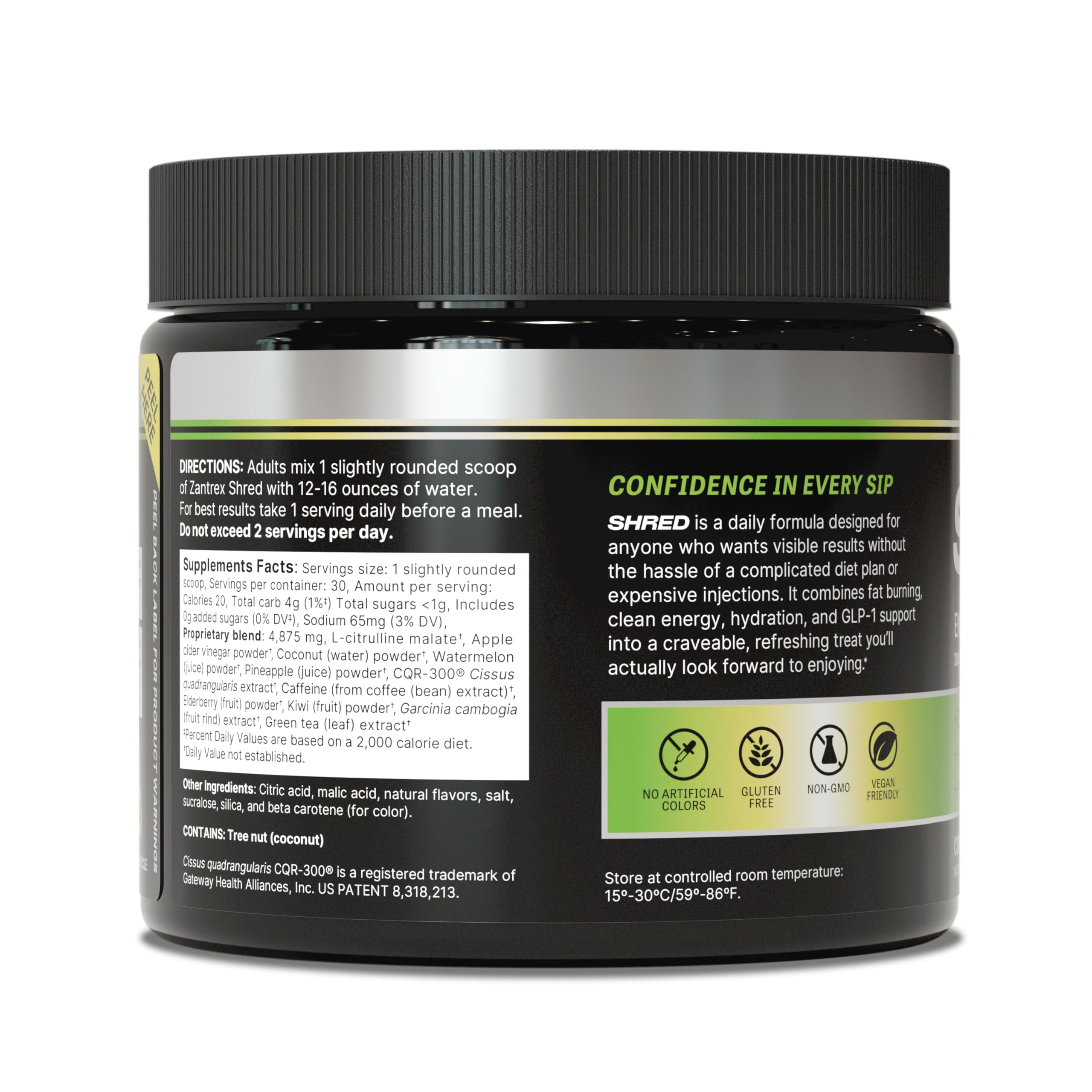 Zantrex Shred refreshing Colada drink inviting hydration and focus