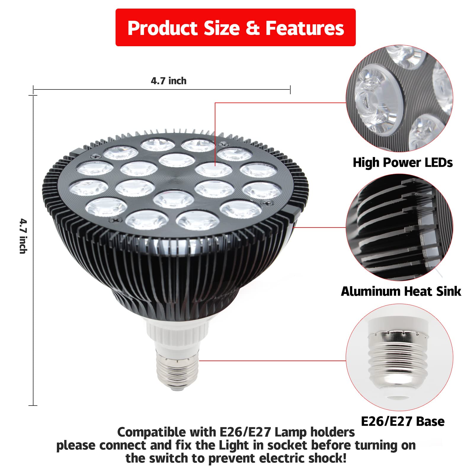 Zarbaha red light therapy lamp LED array close-up