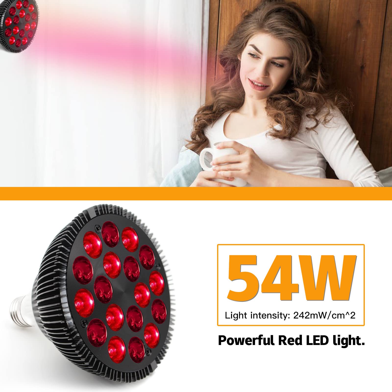 Zarbaha red light therapy lamp plugged into standard socket for home use