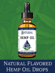 Zatural Hemp Oil Drops bottle signals USA grown hemp messaging.