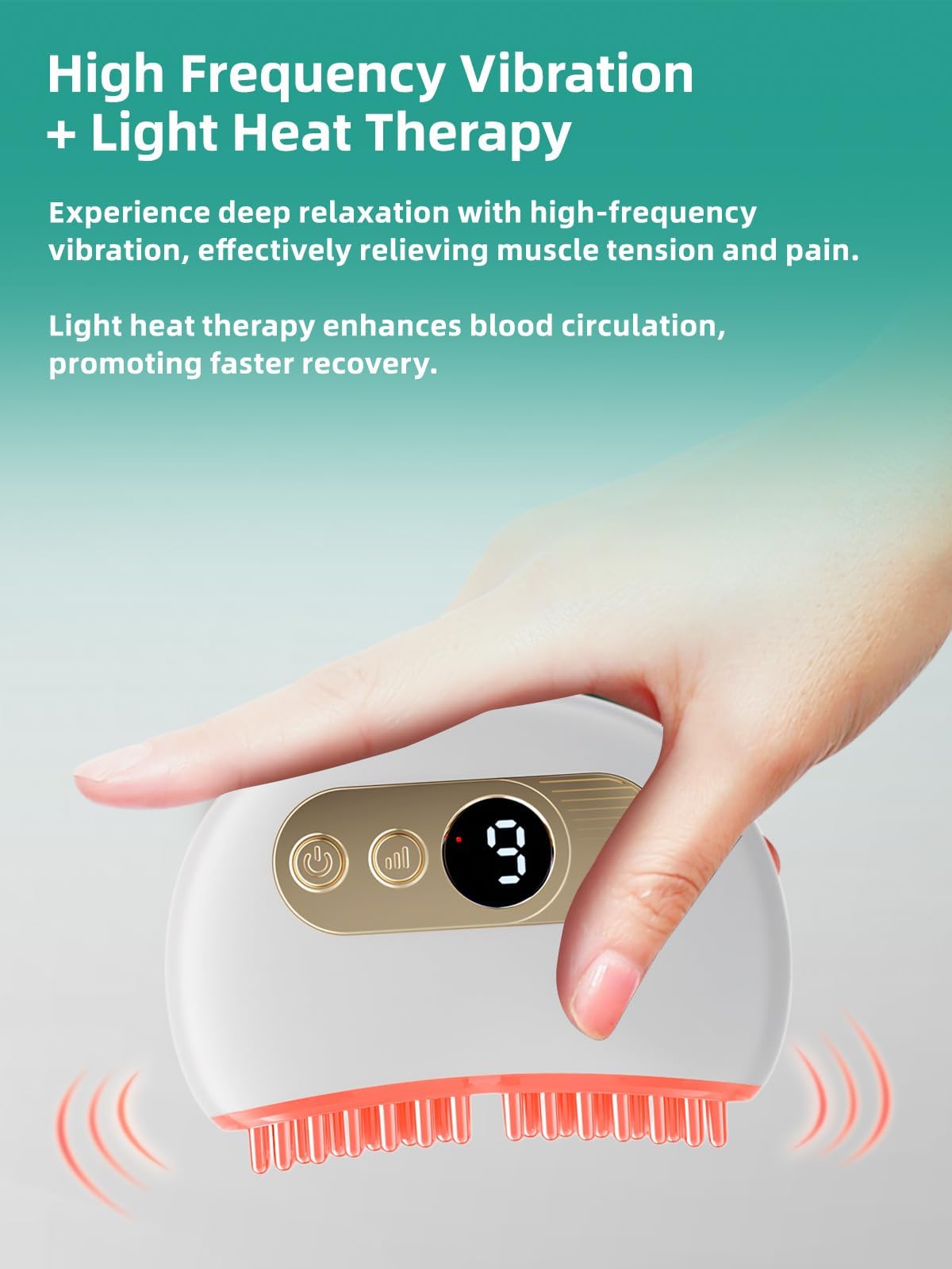 Zaybuon ergonomic head design enables precise jaw massage.
