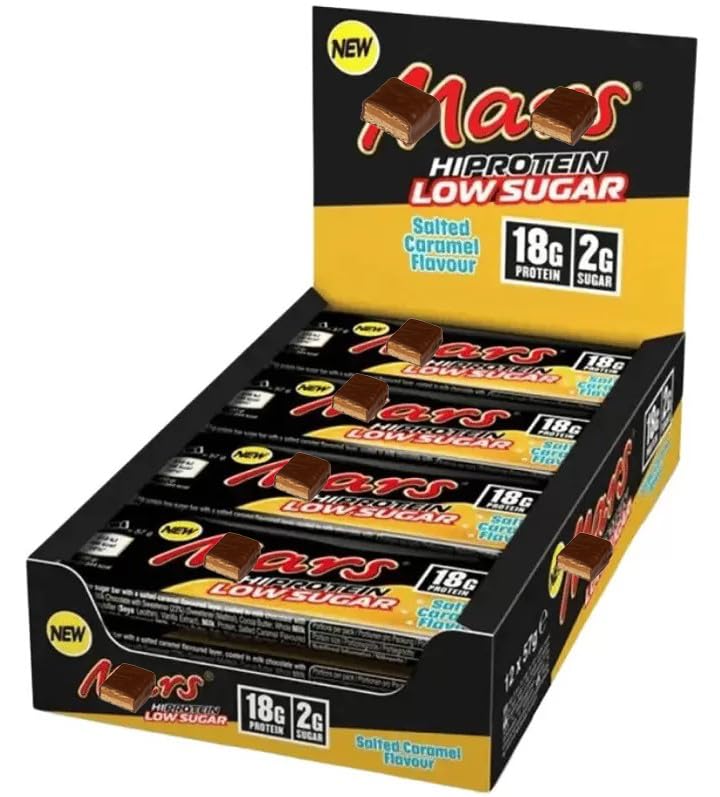 ZAYKIR Hi Protein Bars Salted Caramel pack, high-protein snack for workouts and on-the-go energy.
