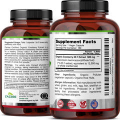 Zazzee Cranberry 25 Extract color variation reflects natural product