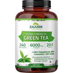 Zazzee Green Tea Extract capsule with 6000 mg potency for antioxidant support