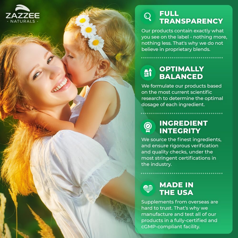 US-made production badge signals quality controls behind Zazzee Myo-Inositol powder.