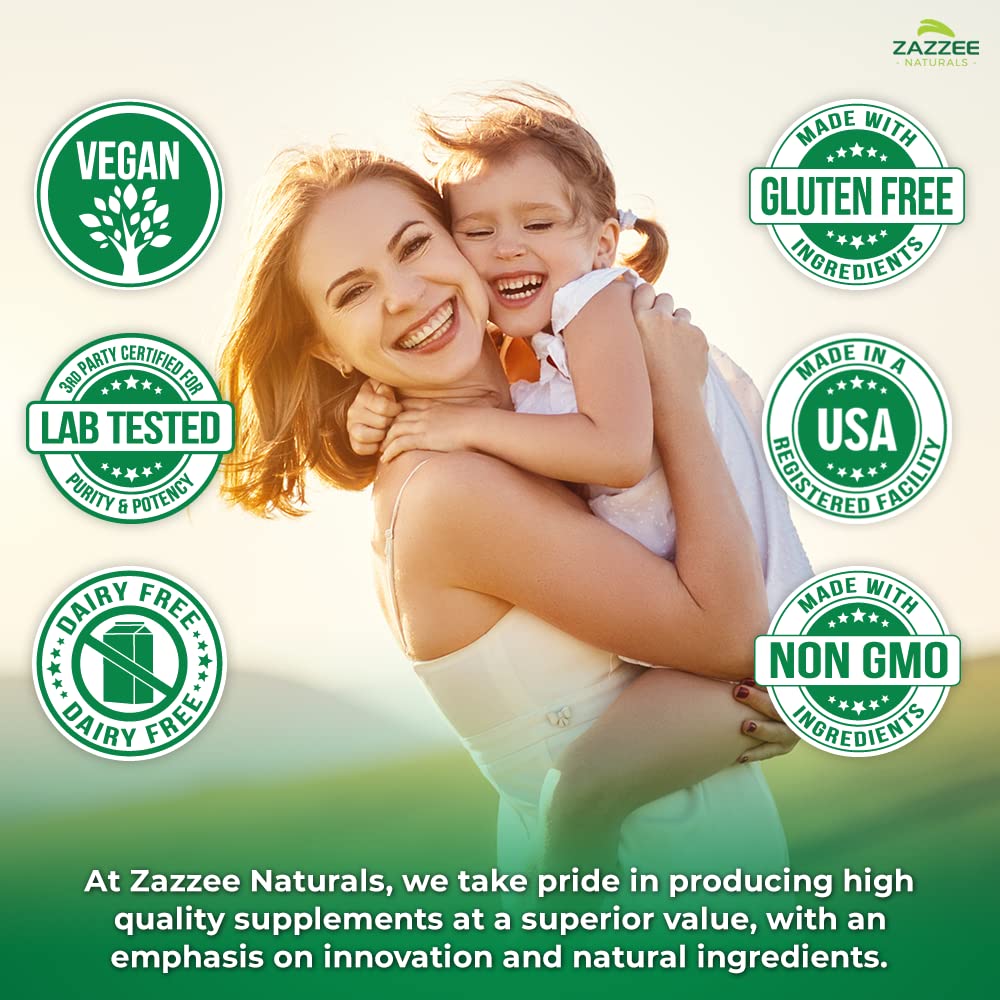 Close-up of the product label highlighting purity and kosher certifications for Zazzee.