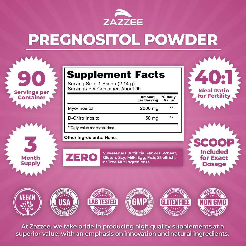 Free scoop included for precise dosing with Pregnositol
