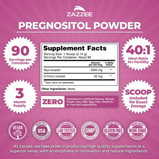 Free scoop included for precise dosing with Pregnositol