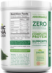 Zazzee spirulina powder kosher certified.