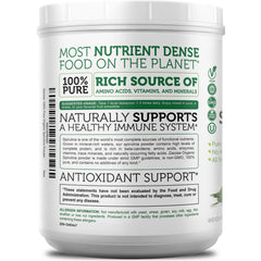 Zazzee spirulina powder Non-GMO product.