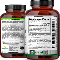 Non-GMO certification emblem on Zazzee Milk Thistle