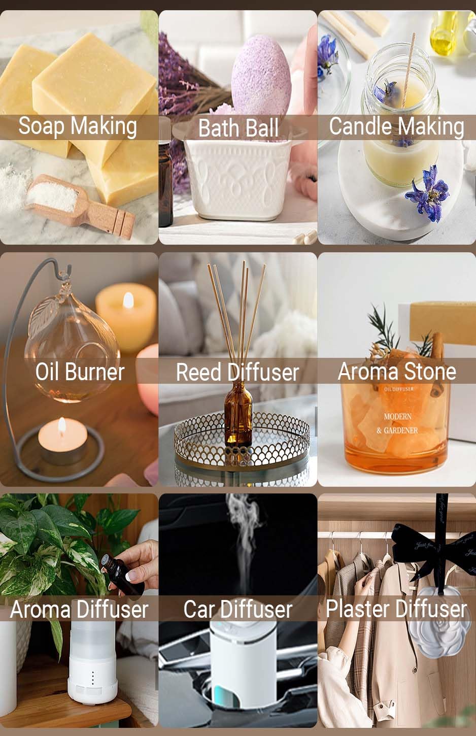Cedar and vanilla base notes close shot for warm, lasting fragrance