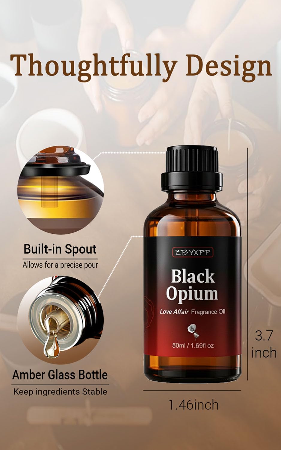 Candle making scene with ZBYXPP fragrance oil for DIY projects