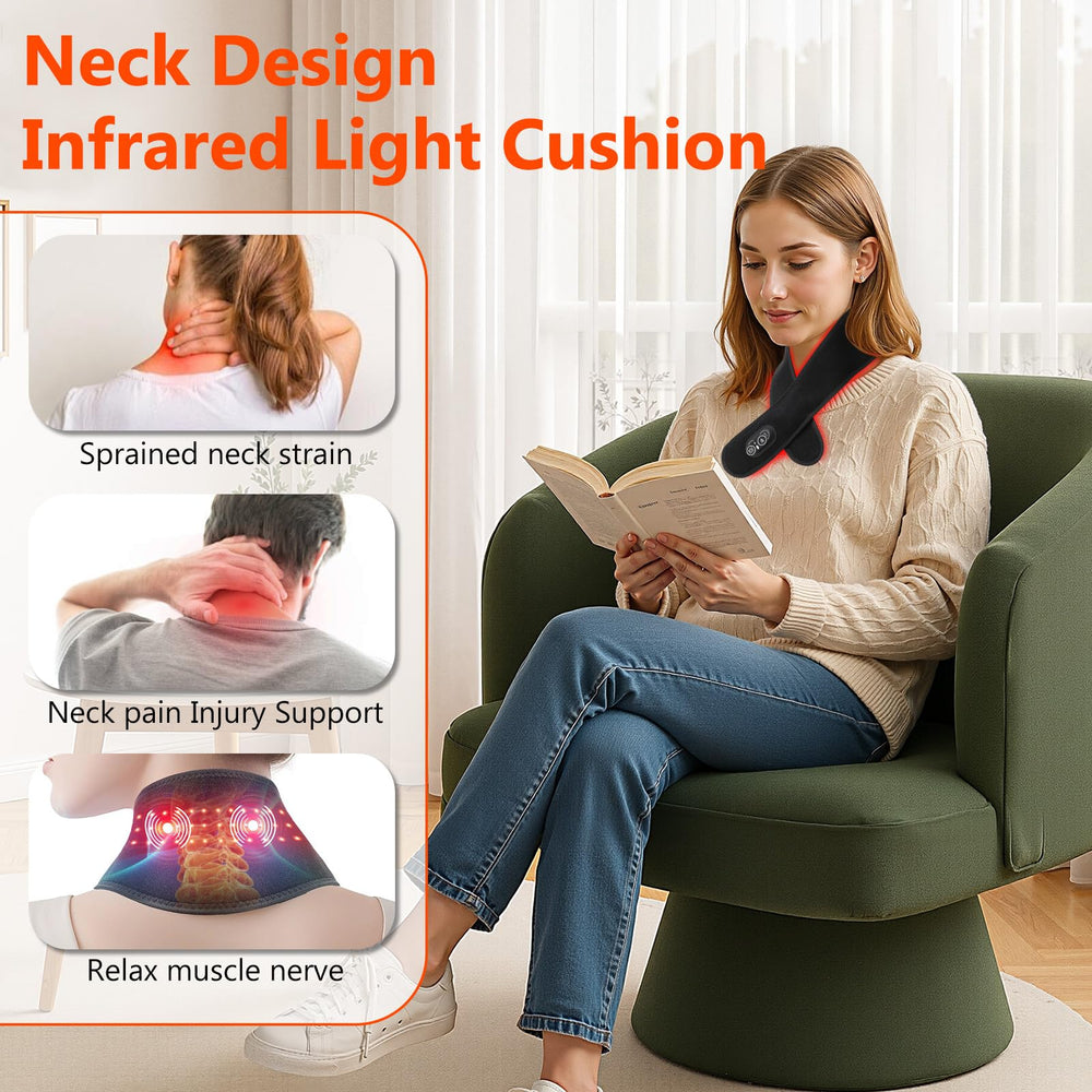 Zdatt neck pad massage vibration mode for relaxation.