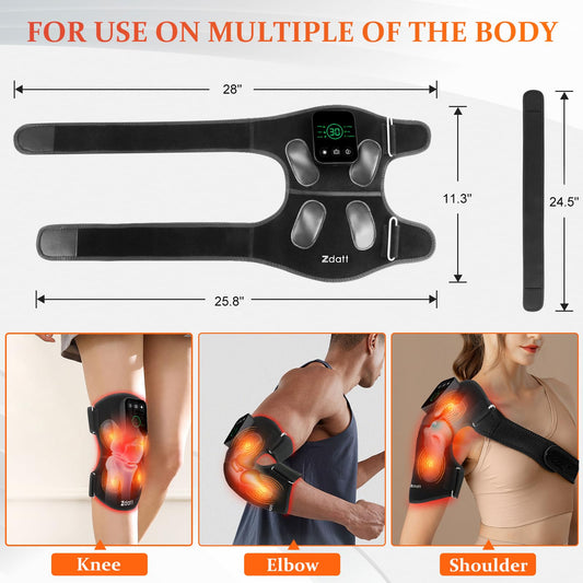 Zdatt Red Light Therapy Knee, side view showing ergonomic profile.