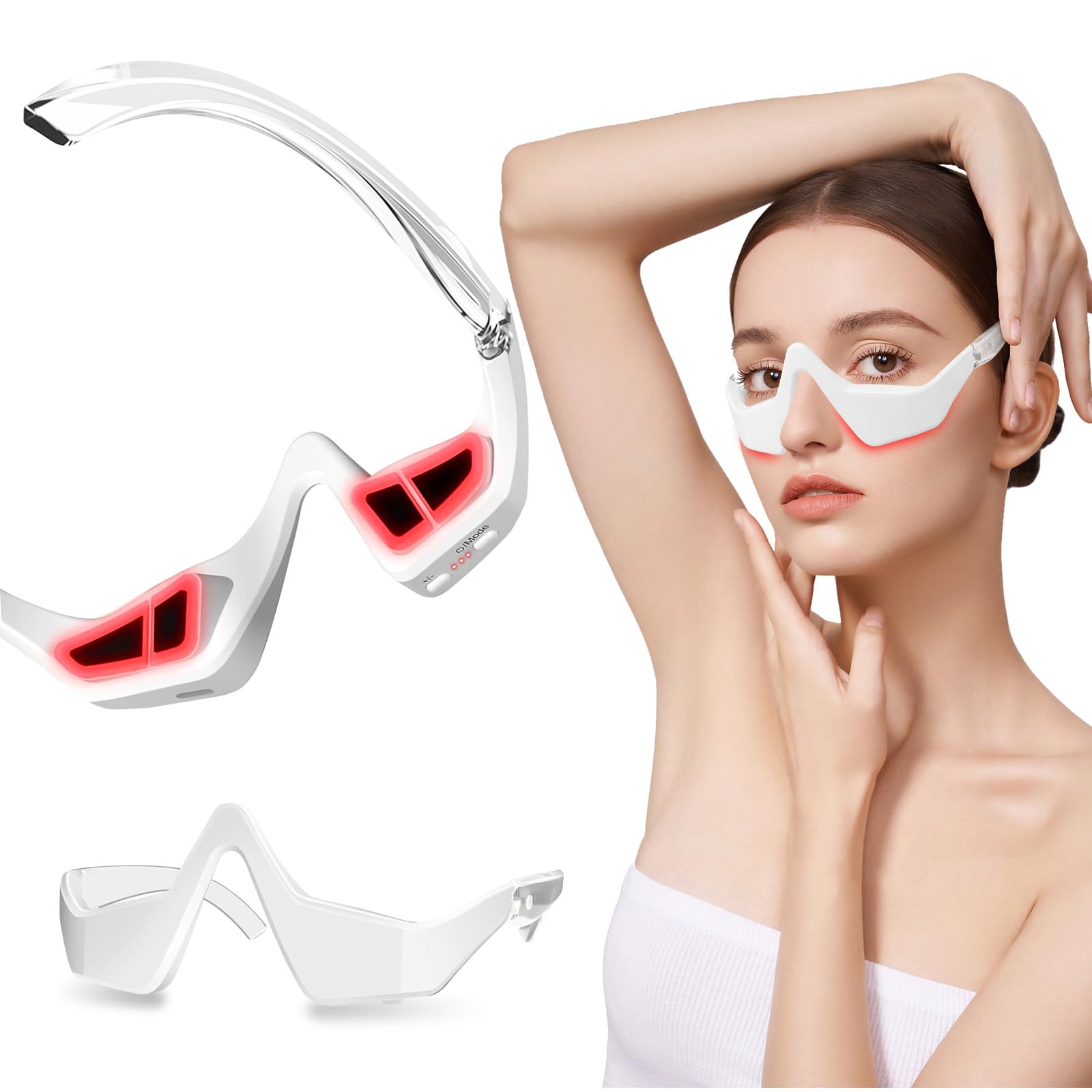 Zdatt under-eye red-light therapy device front view for convenient at-home rejuvenation