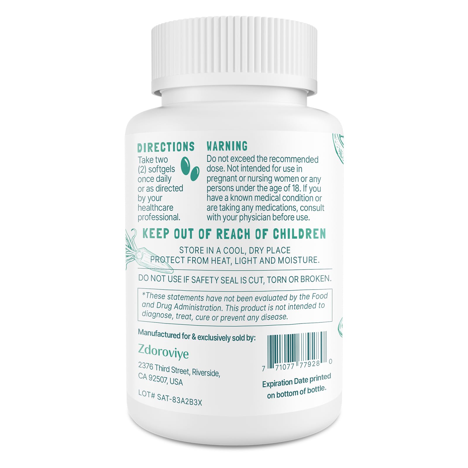 Cápsulas softgeles de Zdoroviye listas para consumo diario.