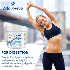 Zdoroviye colostrum powder pouring action suggests easy mixing.