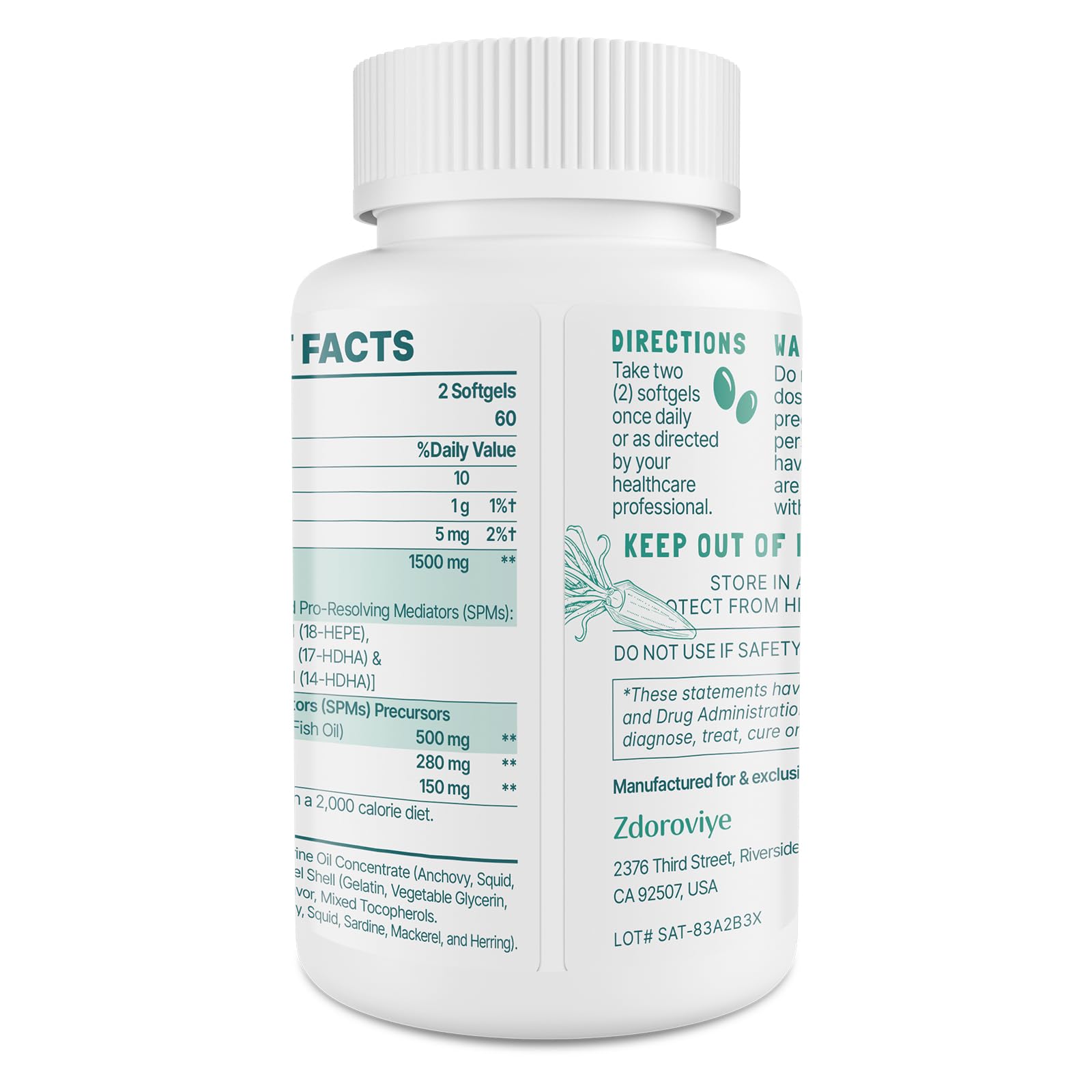 Manos sosteniendo la botella de Zdoroviye para uso diario saludable.