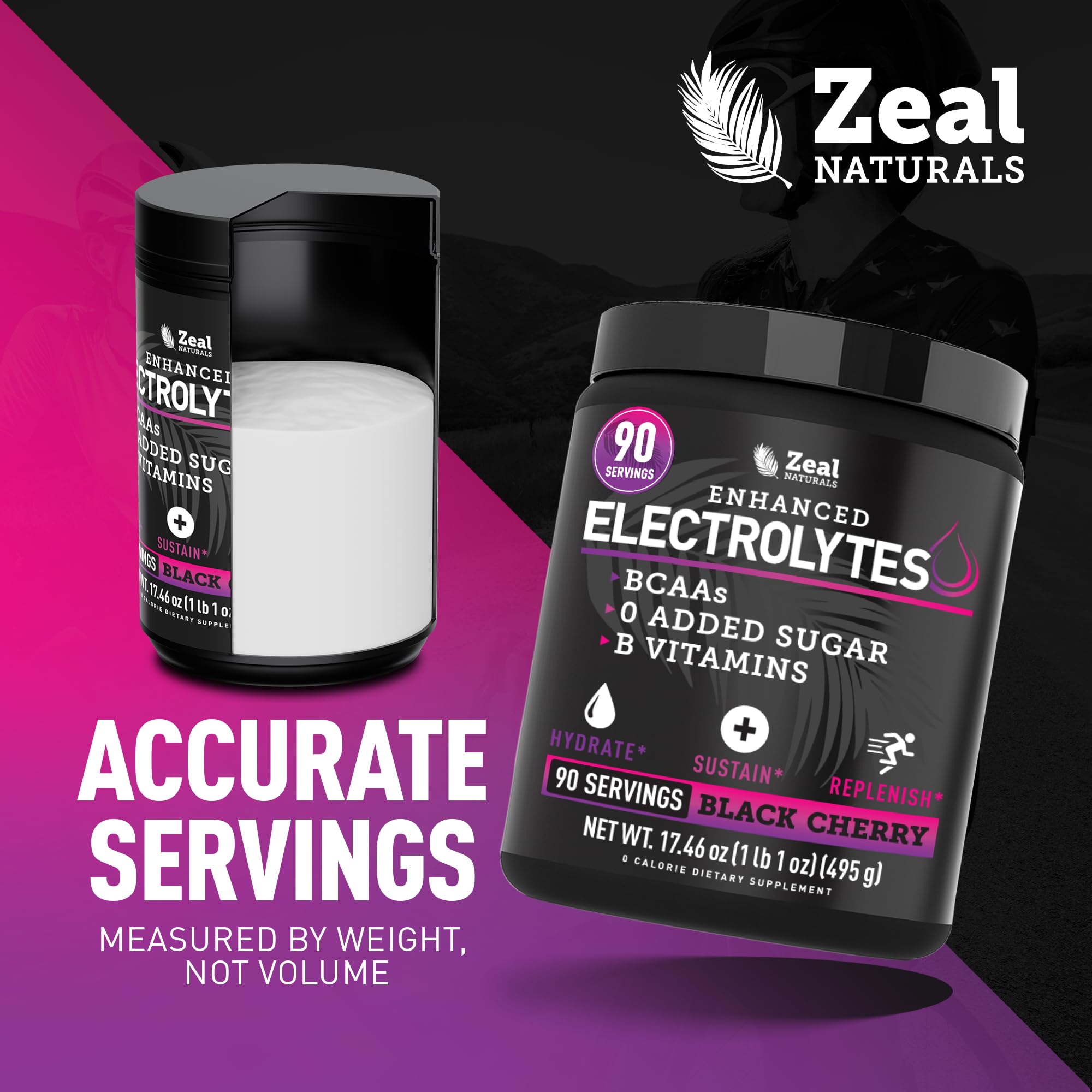 Dissolved Zeal Electrolyte in a glass shows clear, flavorful hydration without sugar.