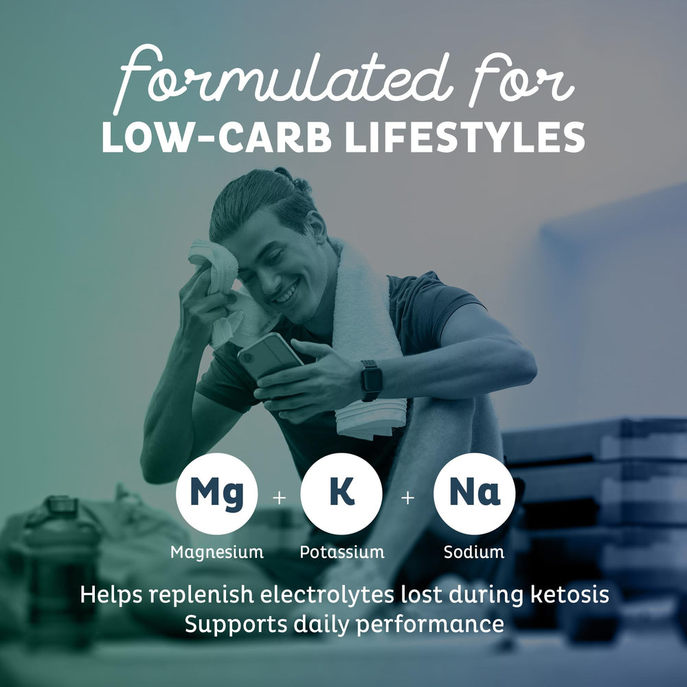 Zeal Keto Electrolyte B-vitamins illustration emphasizing energy support.