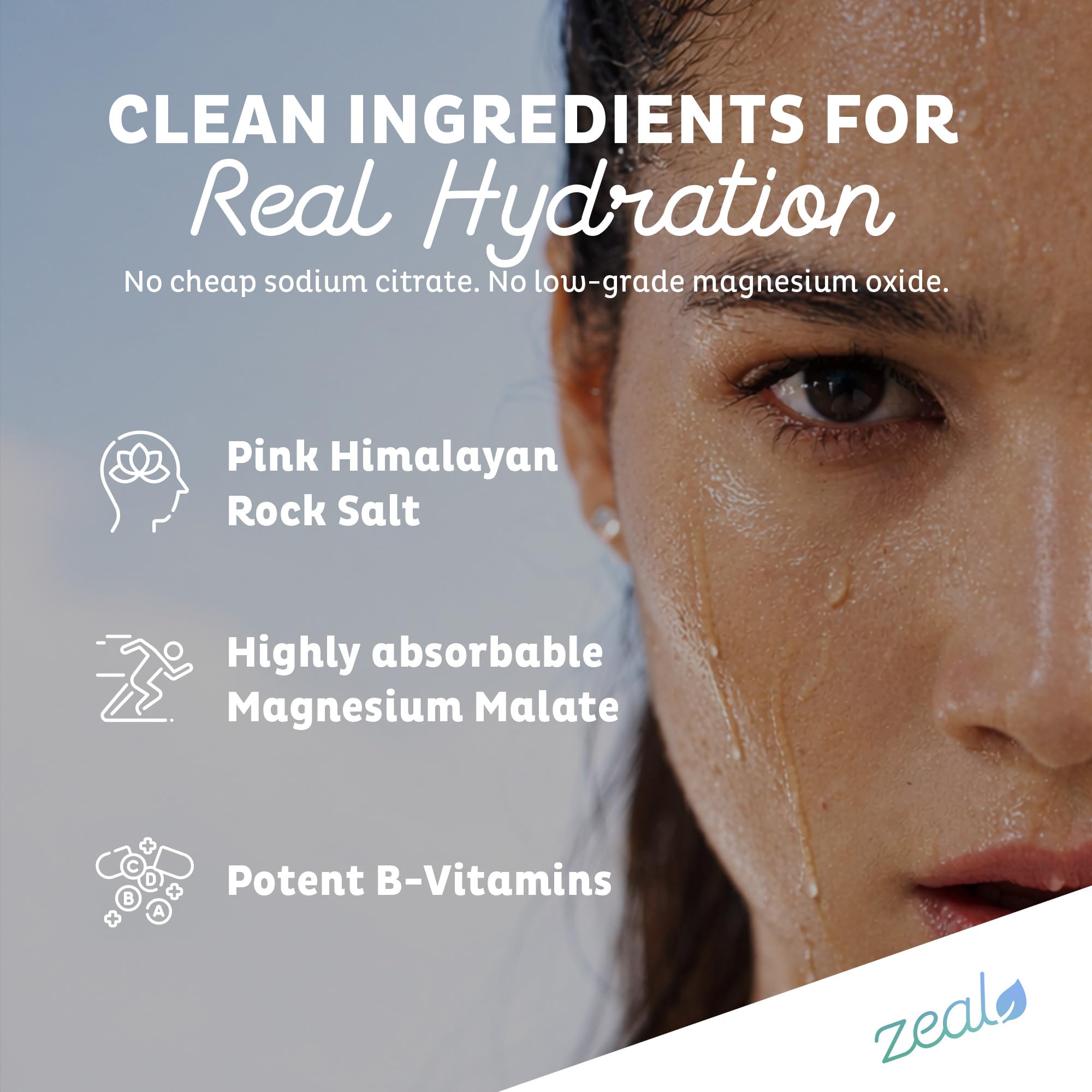 Zeal Keto Electrolyte Capsules being poured with water for easy intake.