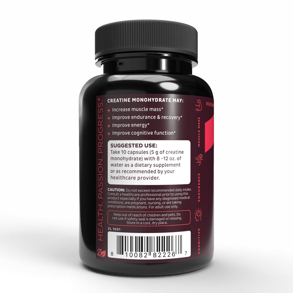 Zeal Naturals Creatine Monohydrate storage container promotes organized supplementation.