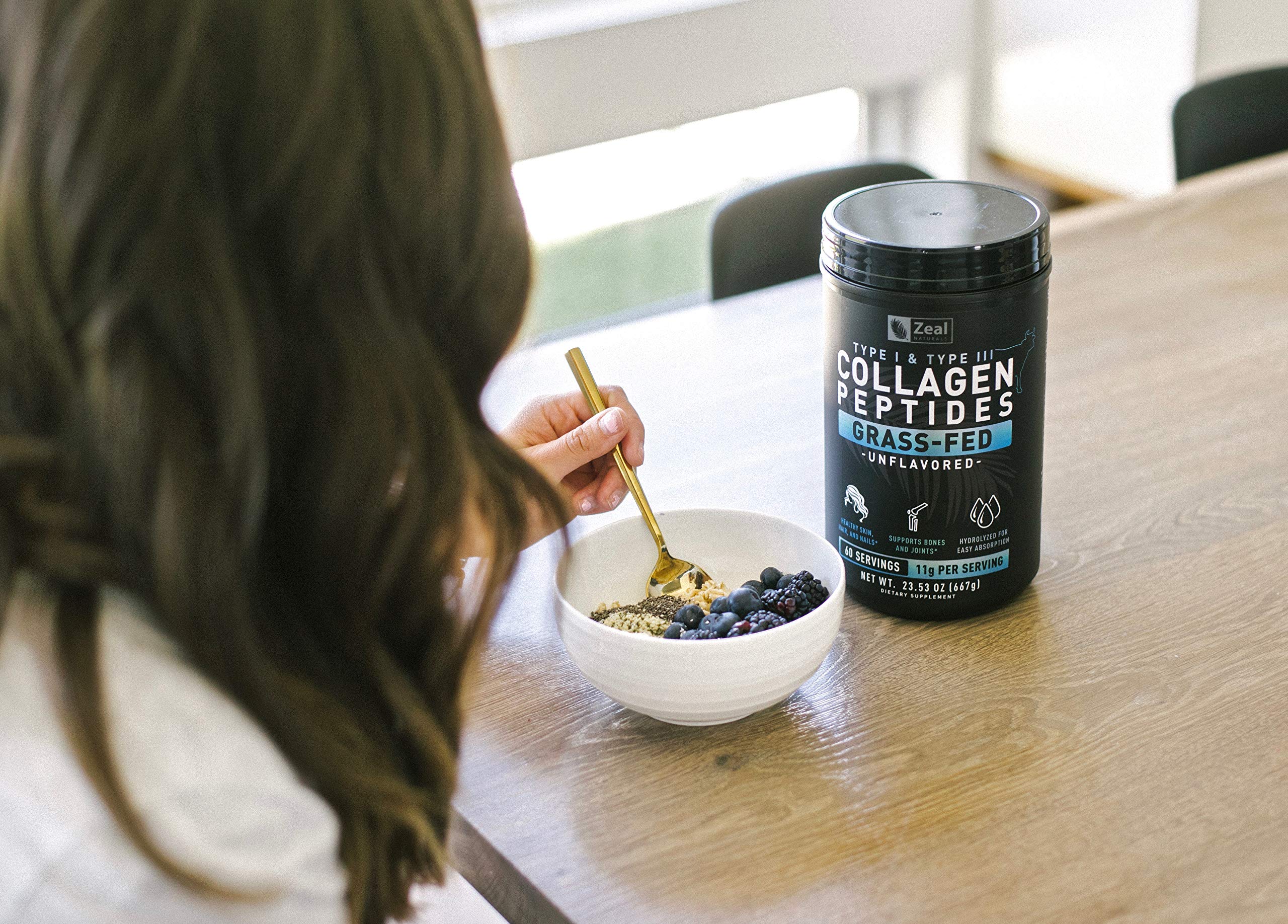 Zeal Naturals collagen is easy to digest and quickly absorbed in drinks.