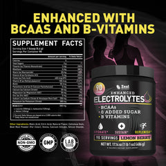 Zeal Electrolyte Powder pour into water demonstrates refreshing flavor.