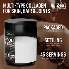 Zeal Naturals joint-strength formula with marine and bovine collagen in serving.