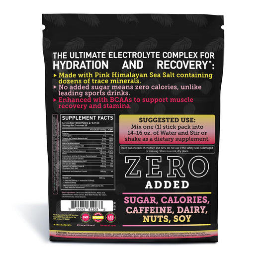 Zeal Naturals Pink Lemonade stick pack serving for on-the-go hydration