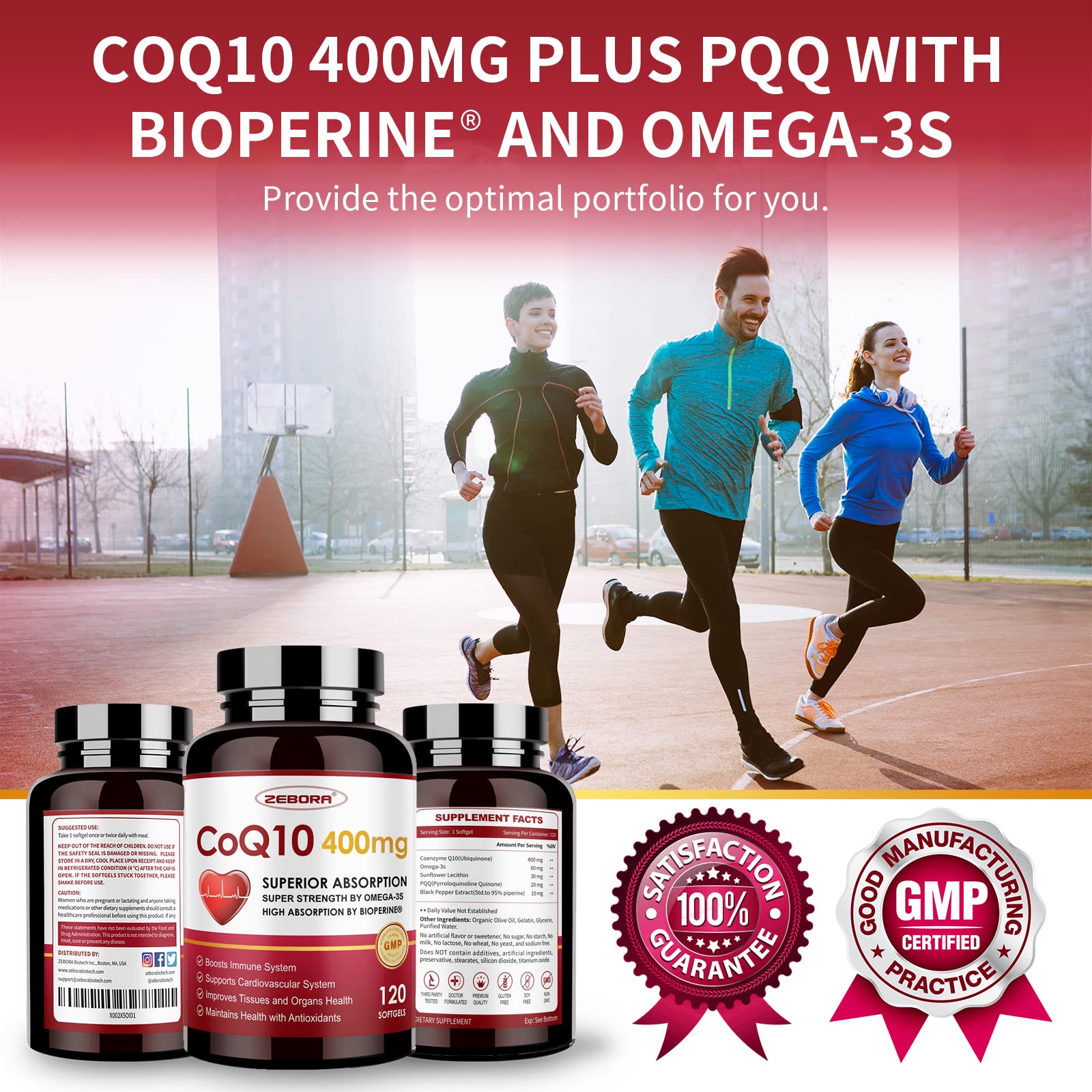 120-serving bottle emphasizes long-lasting supply for daily CoQ10 routines