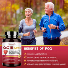 ZEBORA CoQ10 packaging shows third-party testing and clean-label promise