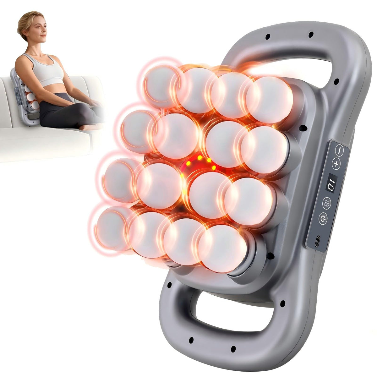 ZEDRIWELL 16-head massage gun overview for full-body relief.