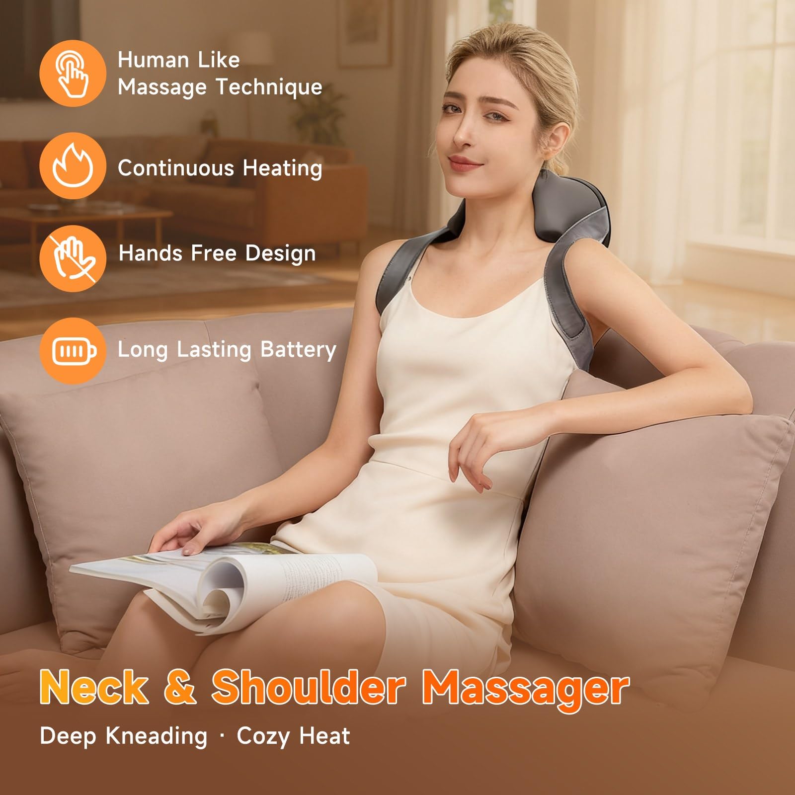 ZEDRIWELL massager suitable for home, office, and travel usage.