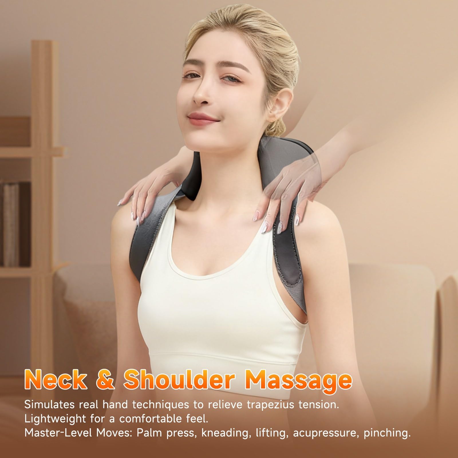 ZEDRIWELL portable neck and shoulder massager for car and travel.