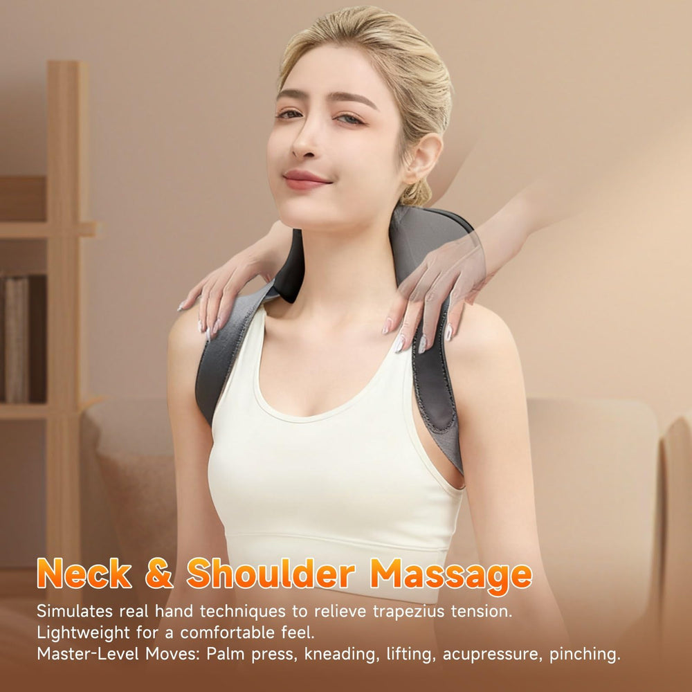 ZEDRIWELL portable neck and shoulder massager for car and travel.