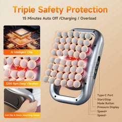 ZEDRIWELL shoulders session with multiple heads eases soreness and stiffness.
