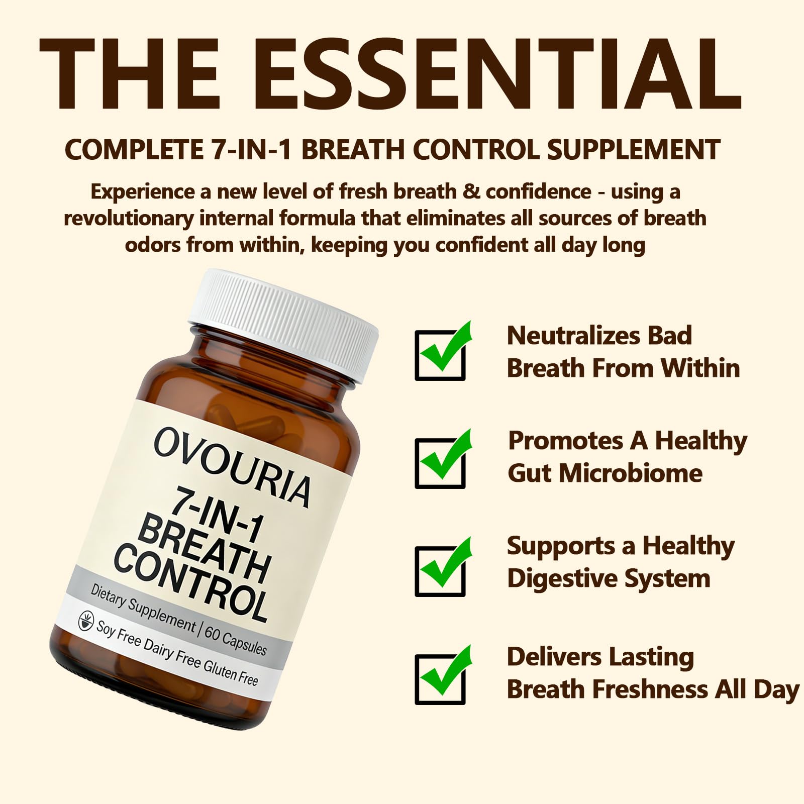 Zefdvc Ovouria breath label closeup highlighting natural vegan ingredients