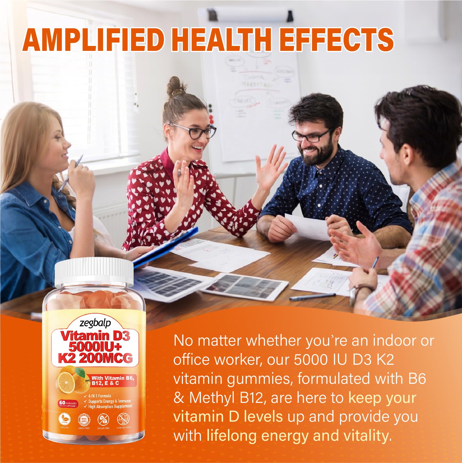 ZEGBALP D3K2 gummies nutrition panel showing D3 and K2 amounts.
