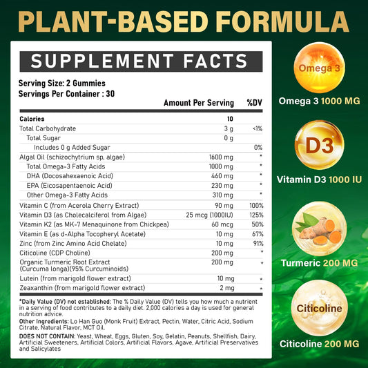 ZEGBALP Omega-3 gummies bottle closeup highlighting clean ingredients