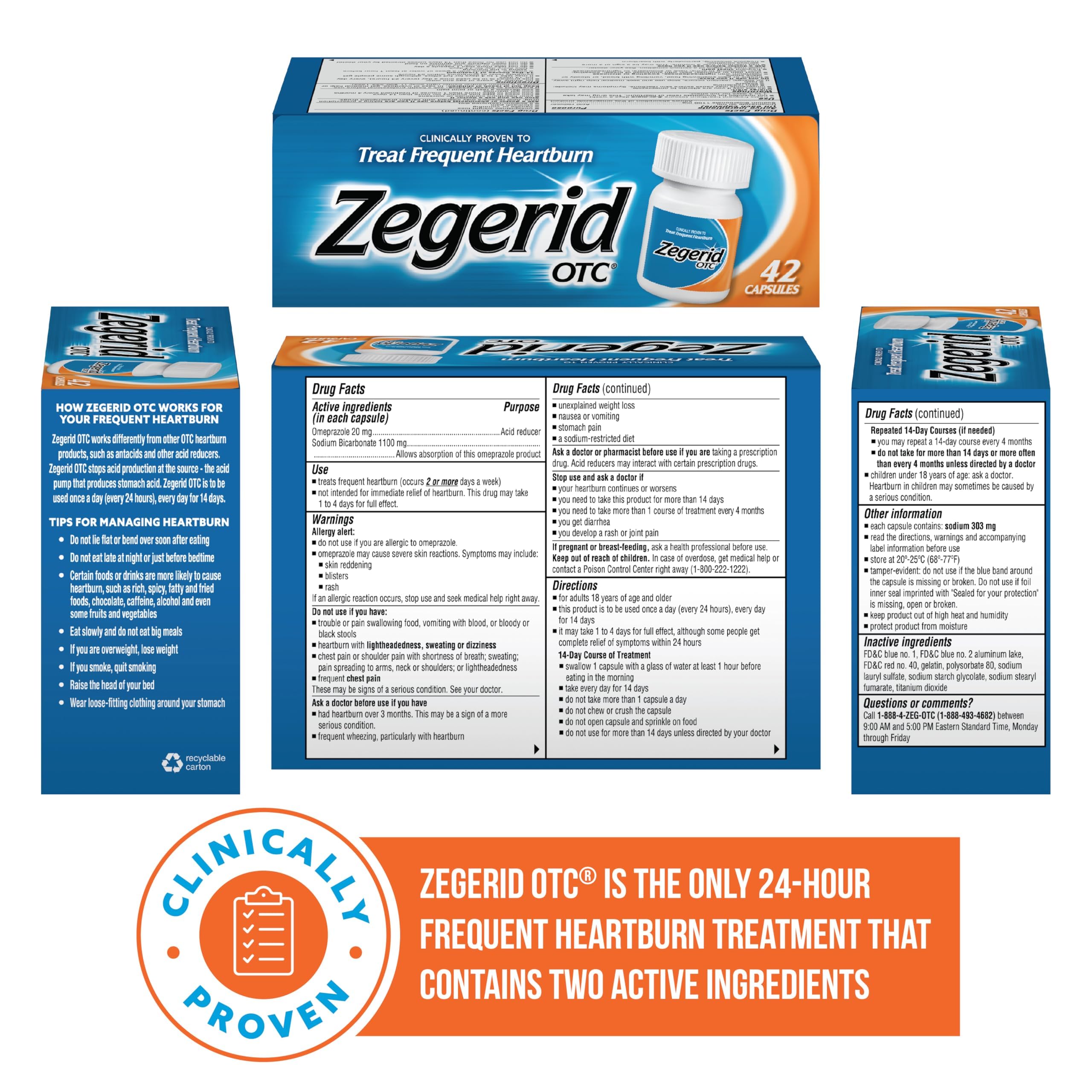 Zegerid OTC table-dosing scene suggesting around-the-clock heartburn management