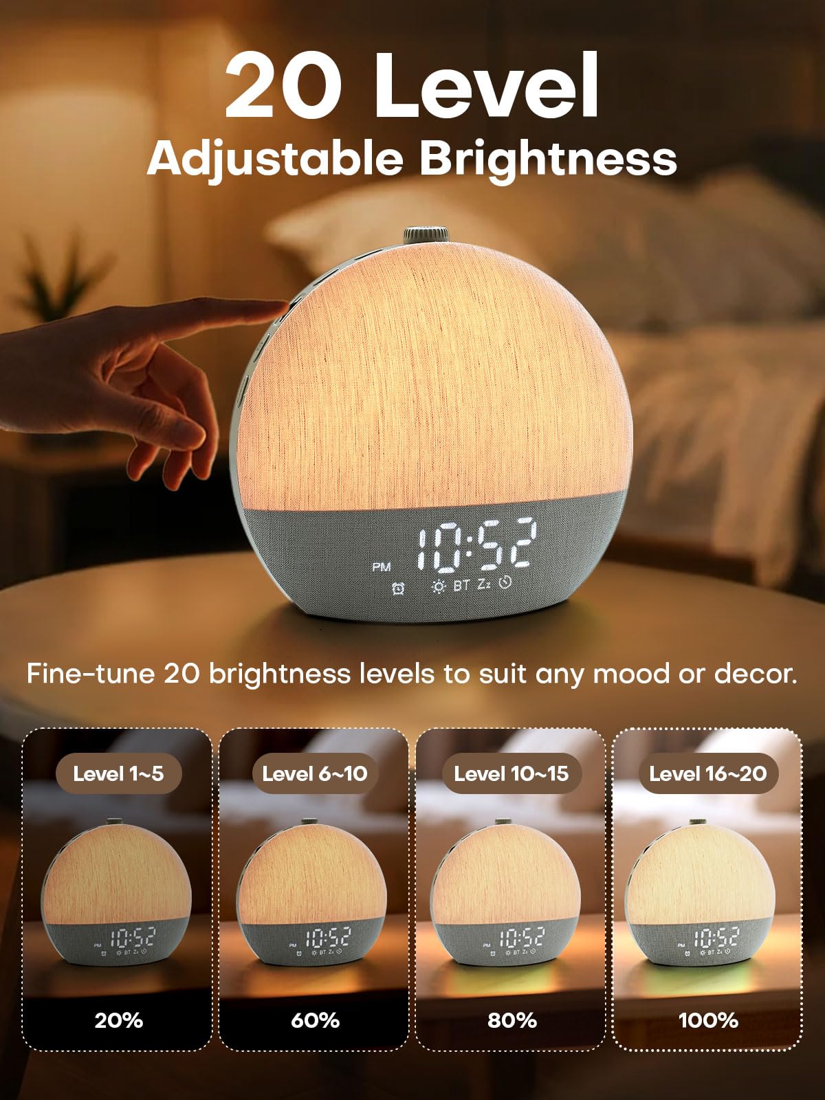 Zelaclock nine dynamic light themes for ambient room vibes