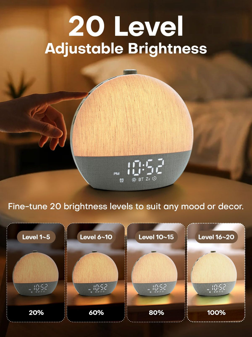 Zelaclock nine dynamic light themes for ambient room vibes