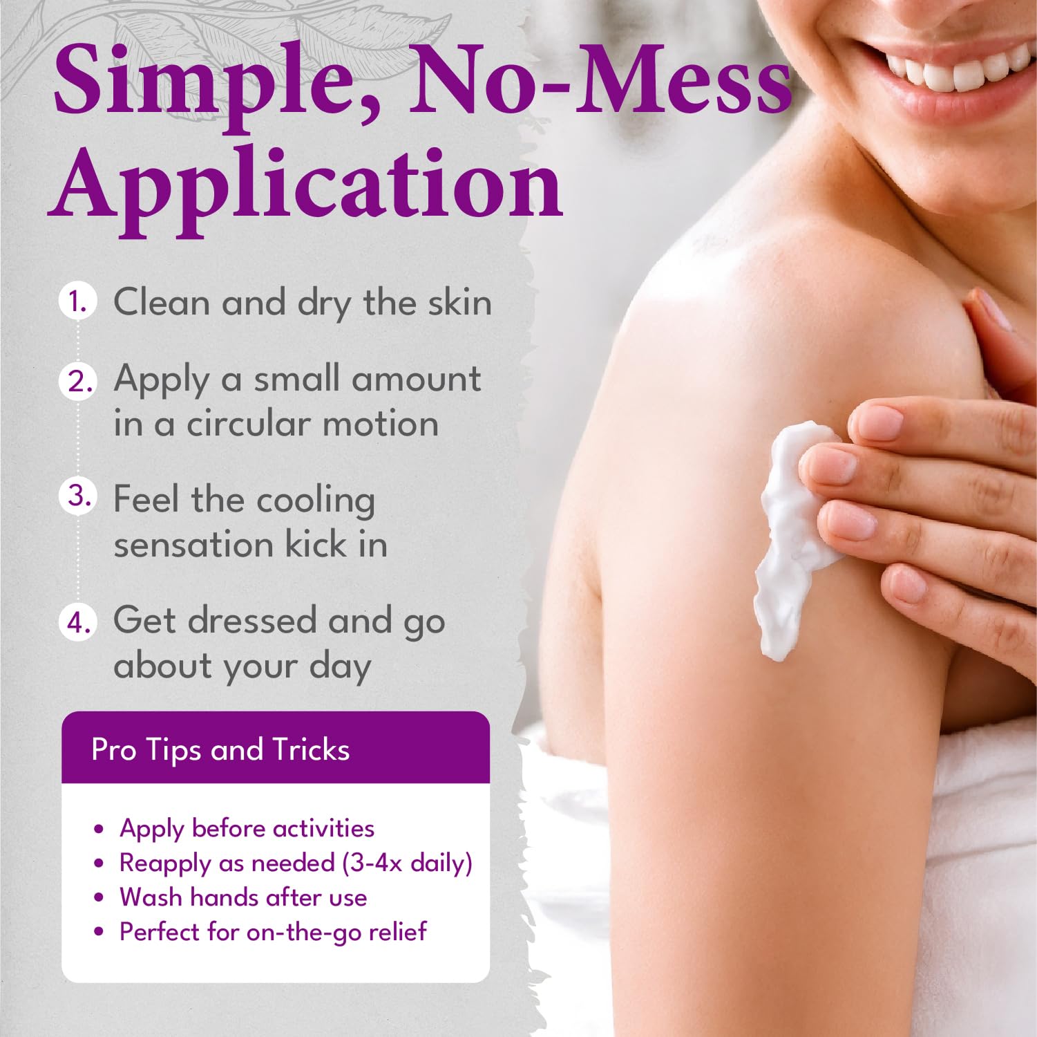 Wonder Gel used after workouts for muscle relief.