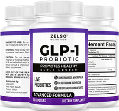 ZELSO GLP-1 probiotic three-pack packaging on shelf indicates value and routine use