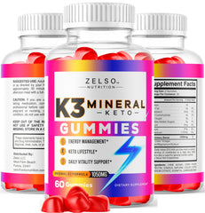 On-the-go scene with ZELSO K3 Mineral Keto Gummies bottle.